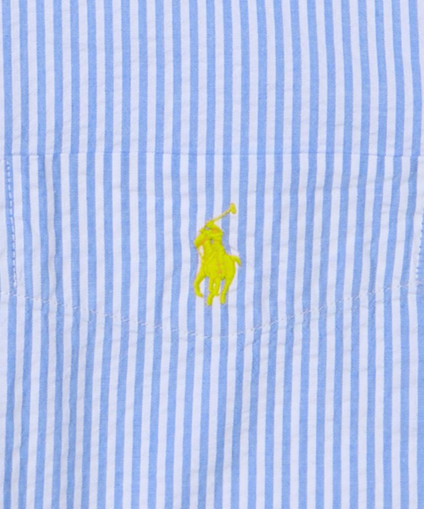 POLO RALPH LAUREN Custom Fit Seersucker Shirt - Blue