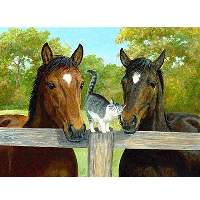 DIY Giraffe 5D Diamond Painting Cross Stitch Full Round Drill Daimond Embroidery Rhinestone