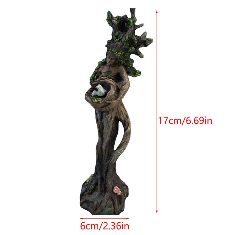 Forest Goddess Statue Nature Queen Resin Sculpture Creative Desktop Ornaments Garden Decoration Simulation Figure Artifact