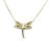 [L9767] - Gold Plated 'Dragonfly' Necklace In Gold