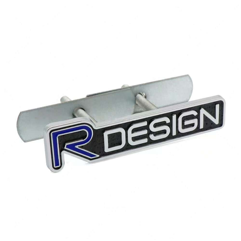 3D Metal R-Design Logo Badge Sticker Front Grill Rear Trunk Emblem Decal