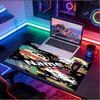 Custom Name Personalized Crayon Shin Pattern Mousepad, Laptop PC Desk Mat, Decorative Desk Mat for Home Keyboard Pad Gift