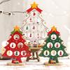 Wooden Christmas Tree Desktop Ornament DIY Mini Christmas Tree Decorations Window Display Ornament Adornos Navideños