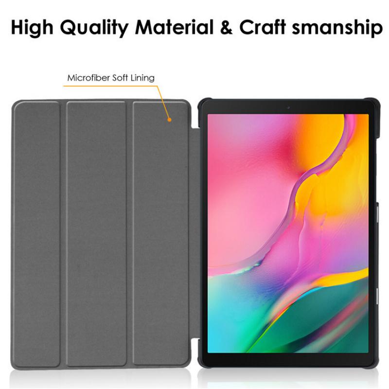 Для Galaxy Tab A 10.1 T580 T585 Чехол-книжка из кожи с тройным сложением P580