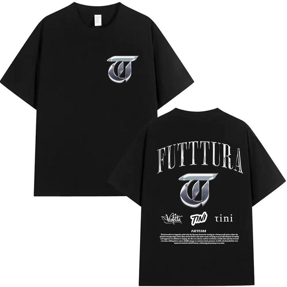 Singer TINI STOESSEL Futtura Tour New Album 2026 Graphic Tshirts Men Women Fashion Harajuku Short Sleeve Cotton Tees streetwear