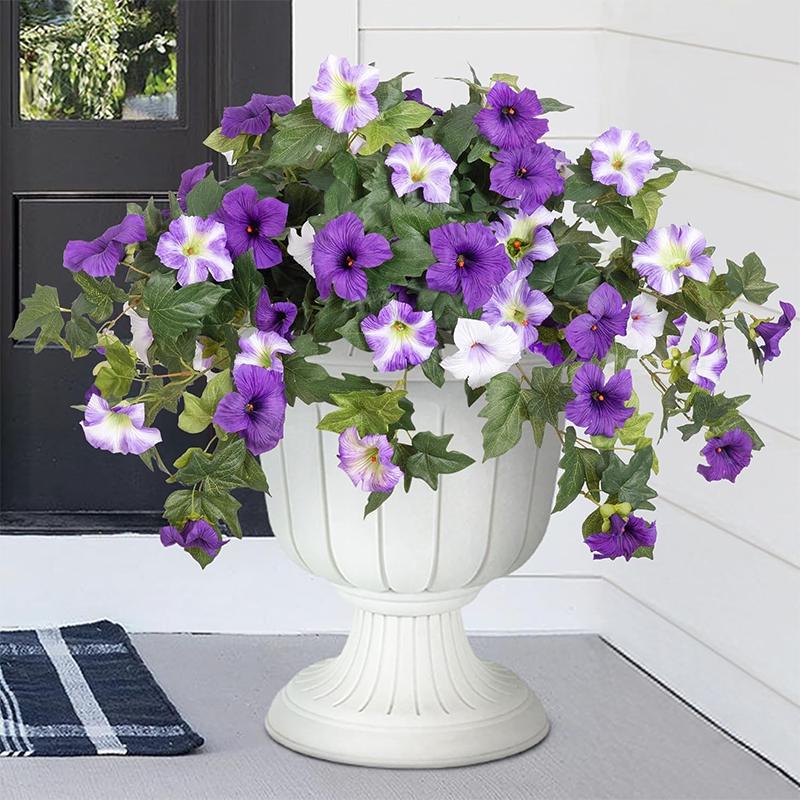 1Pcs Artificial Silk Morning Glory Flowers 43cm Fake Flower Bouquets for Wedding Party Home Decor Balcony Garden Outdoor Decor