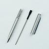Mini Metal Twist-Activated Ballpoint Pen - Pocket-Sized 0.7mm Fine Black Ink Stainless Steel Ballpen Office School Supplies