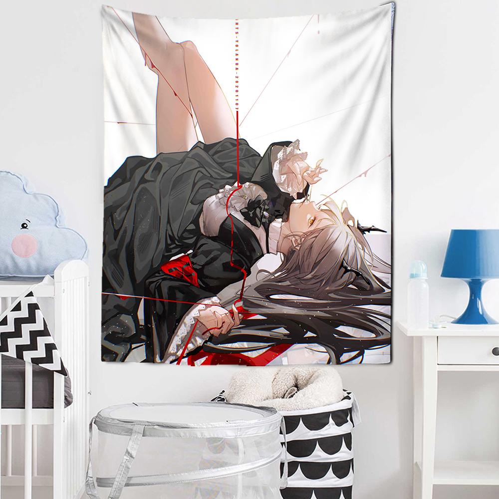 Японский анимационный гобелен, ковер с мандалой, мультяшный Таро, кимоно для девочек, настенный ковер, кавайное украшение, настенный ковер