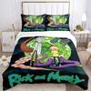 Rick Morty Adventure Print 3Pcs Bedding Setduvet Cover With 2 Bedropillowcase Home Birthday Gift