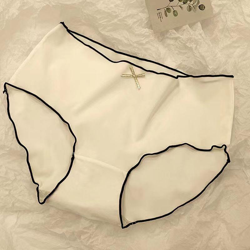 Ladies Cotton Underwear Panties Girls Seamless Antibacterial Crotch Breathable Briefs Mid-Waist Plus Size Women's Panties