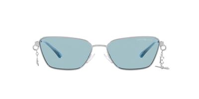 Солнцезащитные очки EA2141 SHINY SILVER AZURE Линза 56 [Emporio Armani] Оправа/ЛЕГКИЙ