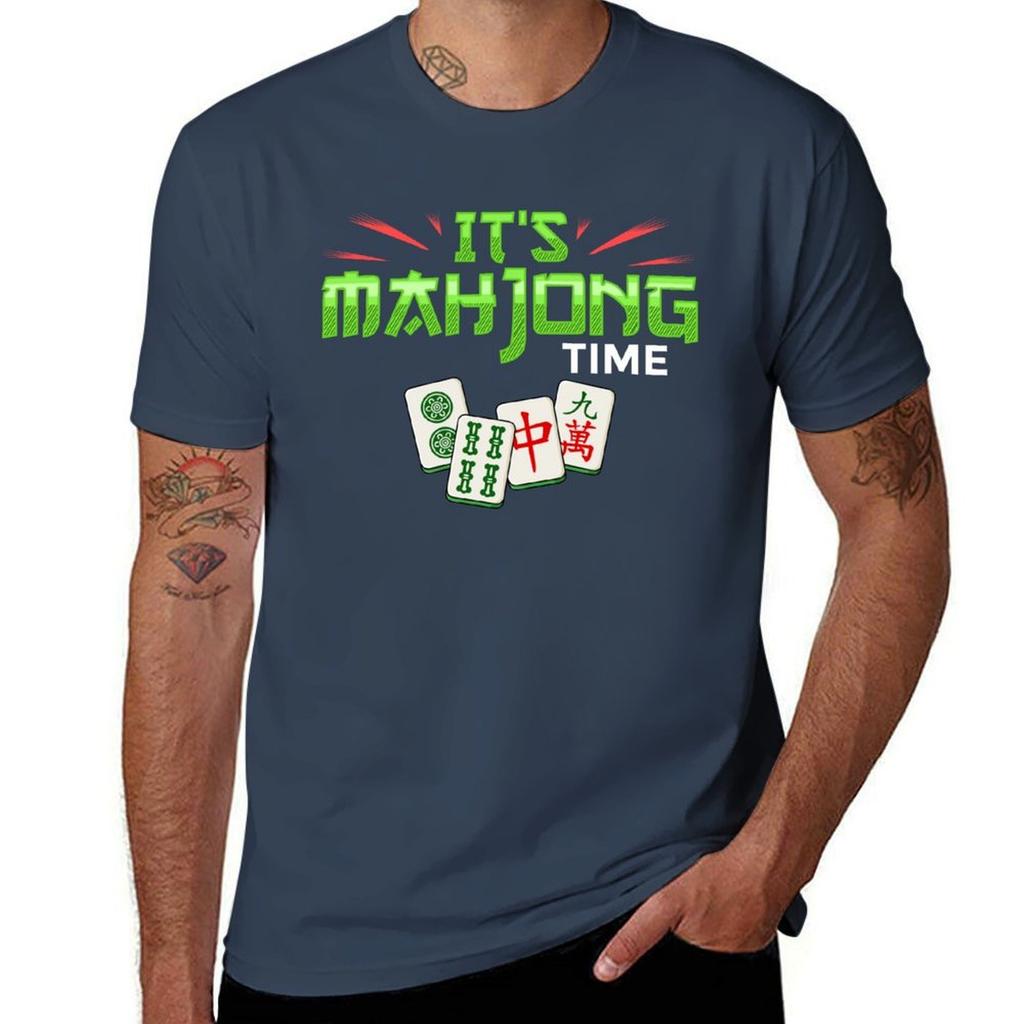 Mahjong Game Mah Jongg Online Player Tile TShirt No Iron Casual Short Sleeve Top