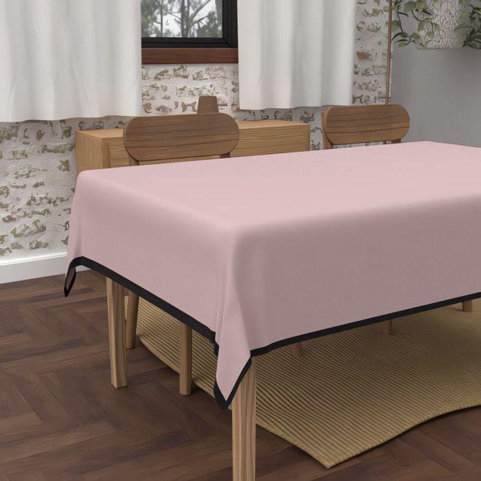 Прямоугольная скатерть из стираной микрофибры с защитой от пятен 160х270 см BOHEME старо-розовая от Soleil d'Ocre