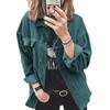 Новая женская вельветовая куртка на пуговицах Повседневное пальто Осень Зима