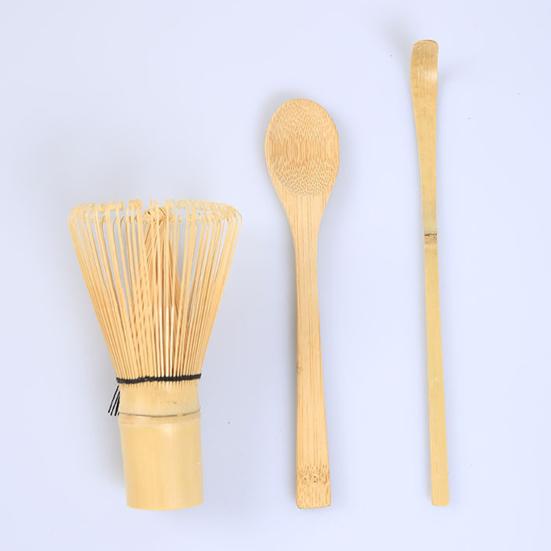 Bamboo Matcha Whisk with Tea Pick Teaspoon Handmade Traditional Japanese Chasen Stirring Brush for Matcha Tea Natural Bamboo Matcha Stirrer