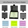 Sticky Note Holder with Five Different Templates & Sticky Notes,Dispenser Applicable Size 3x3 Inches, Sticky Stencil & Holder Suitable for Home or