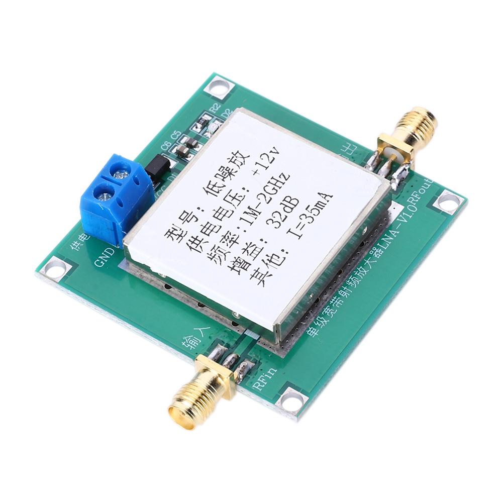 12V RF Wideband Amplifier Low Noise AMP LNA 0.01 2000MHz 32dB Radio Grain Remote Control Distance Receive