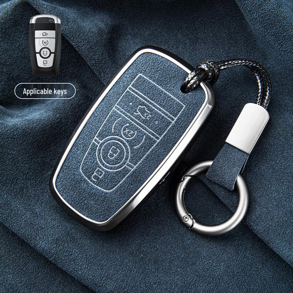 Premium Sheepskin Key Cover for Ford Explorer ST, Edge L, Mondeo EVOS