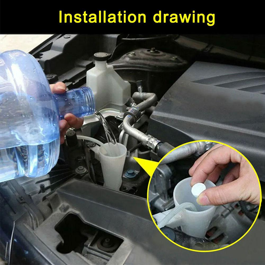 Твердое чистящее средство для автомобильного лобового стекла, шипучие таблетки, твердое чистящее концентрированное моющее средство для стеклоочистителей 10/100 шт.