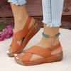 Sommer Damen Casual Modische Sandalen Leichte Outdoor-Sandalen Römische Dicke Sohle Fischmaul Strandsandalen
