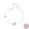 New Green Oil Dripping Delicate Daisy Bee Bracelet Spring Fresh S925 Silver Lucky Bracelet