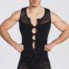 Men's Zippered Body Shaping Vest With Thin Buttons For Adjusting Chest And Abdomen