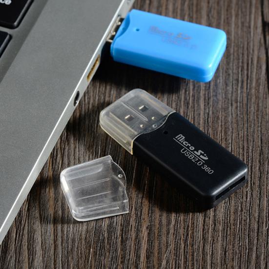 Мини Портативный USB Micro SD Кардридер для 2 TF карт для ПК Ноутбука