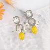 Lemon Dangle Earrings For Women Girls Gold Hoop Lemon Pendant Earrings Refresh Sweet Flower Charm Drop Weird Statement Fruit Earrings Aesthetic Summer