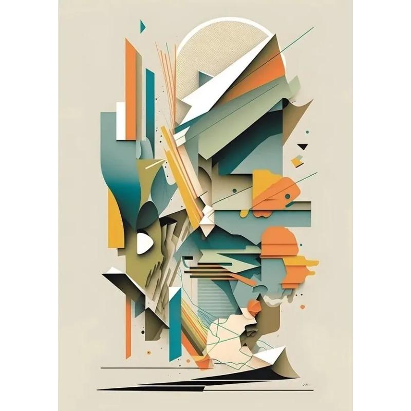 Nordic Abstract Geometric Canvas Prints Modern Aesthetic Wall Art for Living Room Gallery Decor