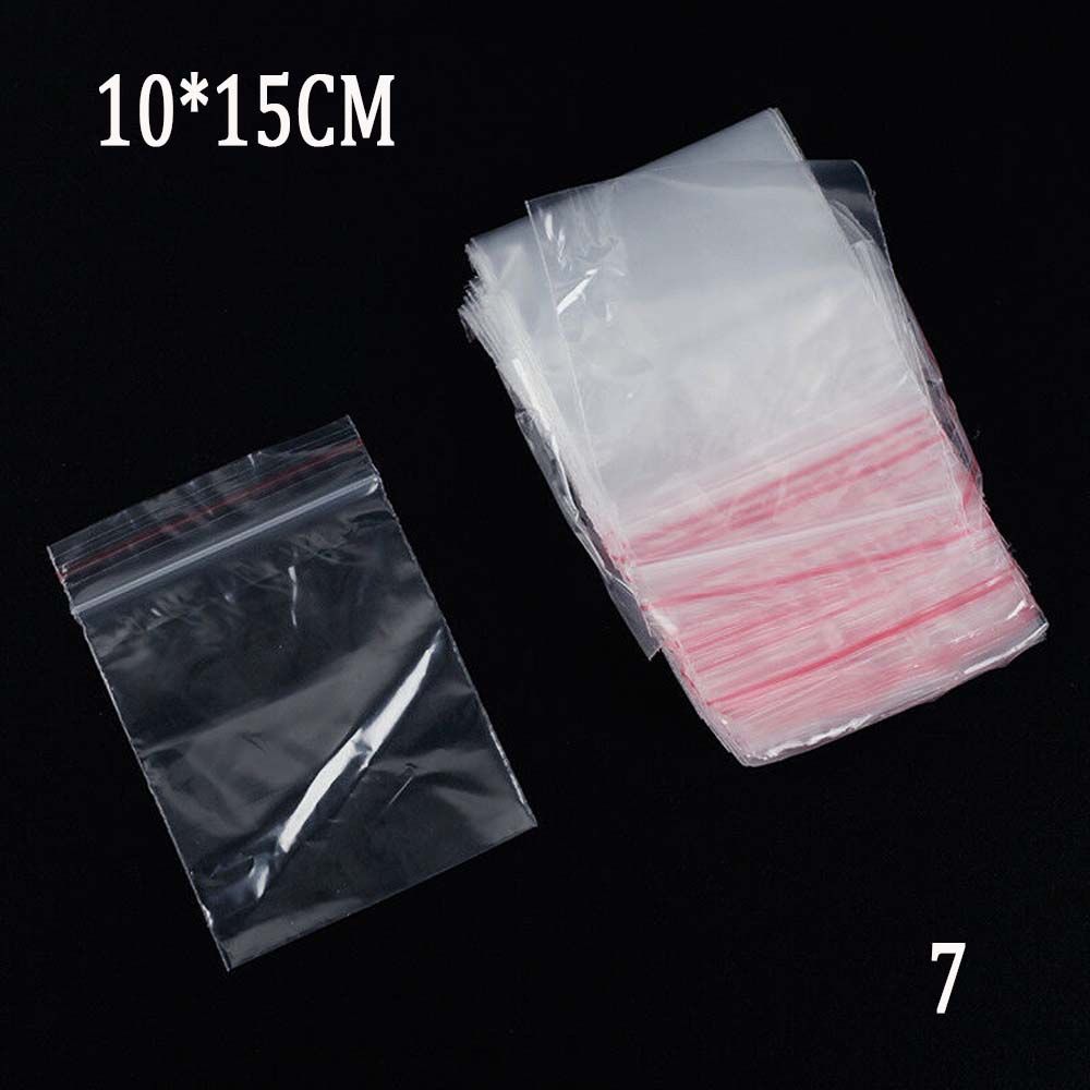 100Pcs Clear Moisture-proof Snacks Food Storage Plastic Bags Sealing Bag Kitchen