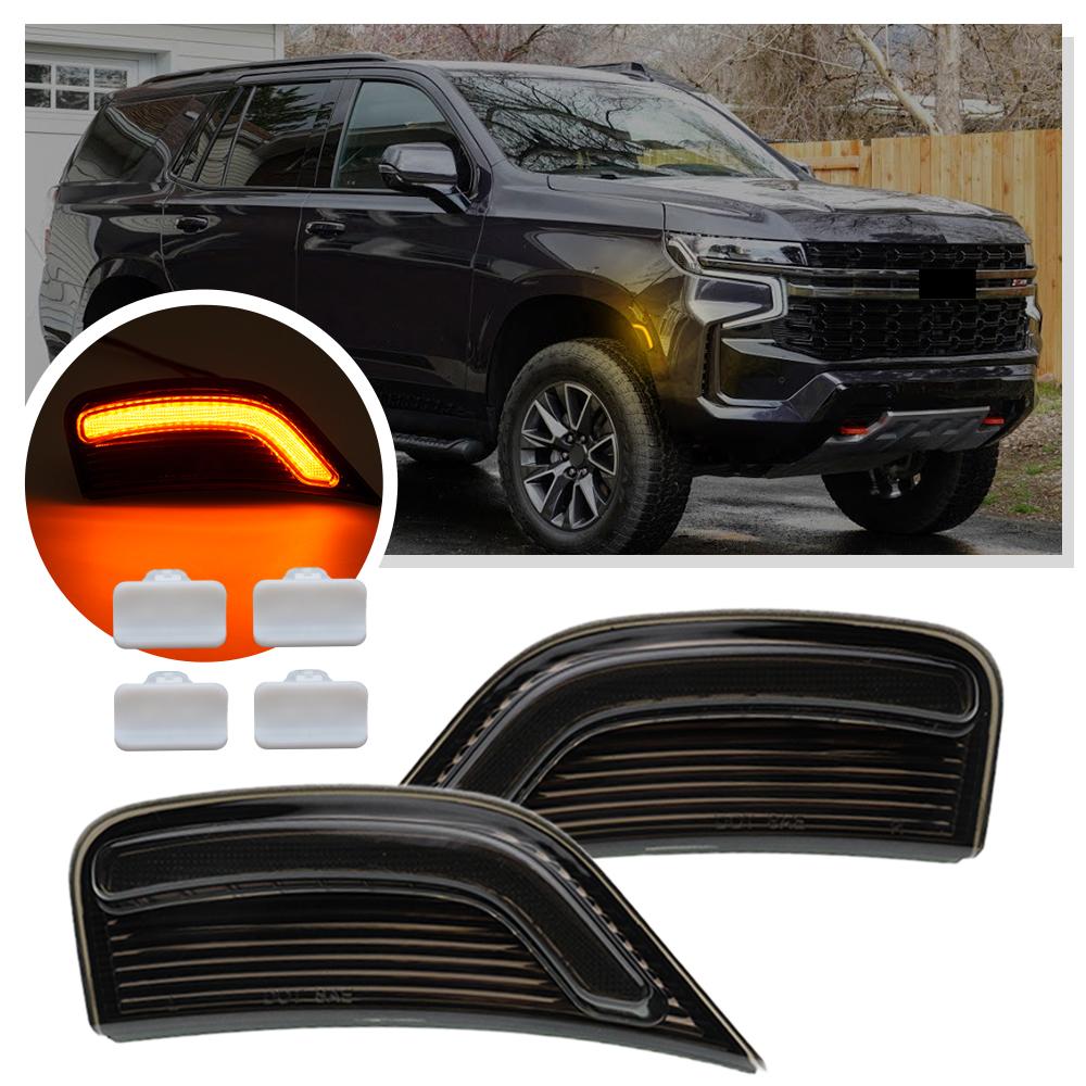 Lcvr9 Боковой габаритный огонь Поворотники для 2021 2022 2023 2024 GMC Yukon XL Chevrolet Tahoe Suburban Cadillac Escalade ESV