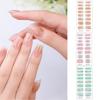 Semi Cured Gel Nail Stickers UV/LED Lamp Required Gel Nail Polish Wraps Fashion Design Gel Nail Art Stickers for Womens