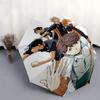 1pc Haikyuu!! Kuroo Tetsurou Umbrella Automatic Opening & Closing, Portable 3-Fold Design, 8-Bone Iron Frame, Outdoor Umbrella, Perfect Gift for Fans,