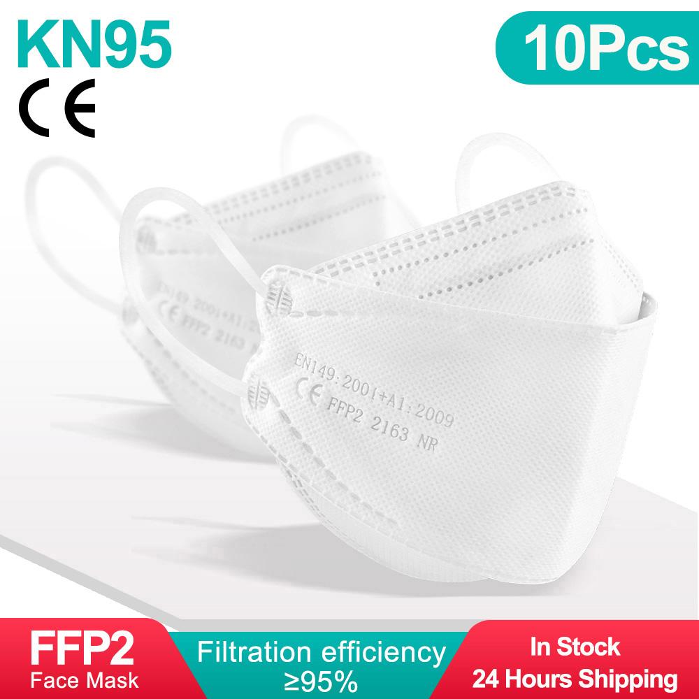 10-200 шт. fpp2 рыбья маска kn95 маска для лица kn95 mascarillas ffp2 homologadas kn95 certificadas mascherine ffp3 colores маска