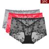 3Pcs/Set Women's Underwear Panties Sexy Knickers Female Underpants Solid Color Briefs Intimates Women Lingerie 1XL-4XL