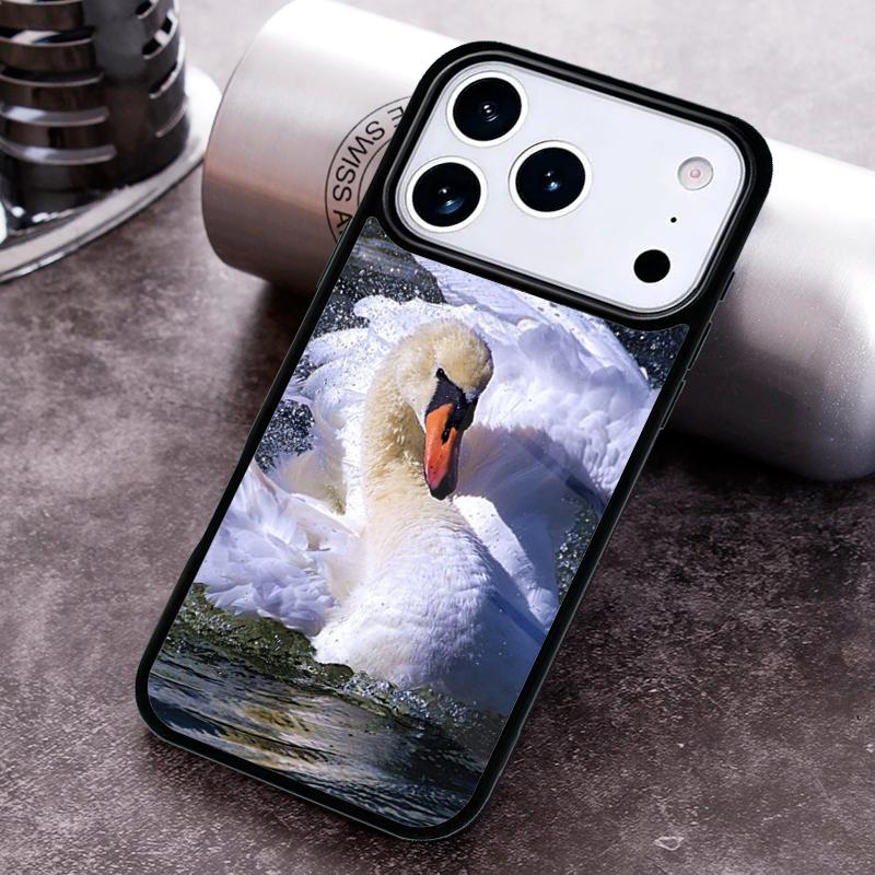 Красивый Белый Лебедь Птица Чехол Для Телефона Для iPhone 17 16 15 14 13 12 11 Pro Max Plus 17Air Мягкий Силиконовый Чехол
