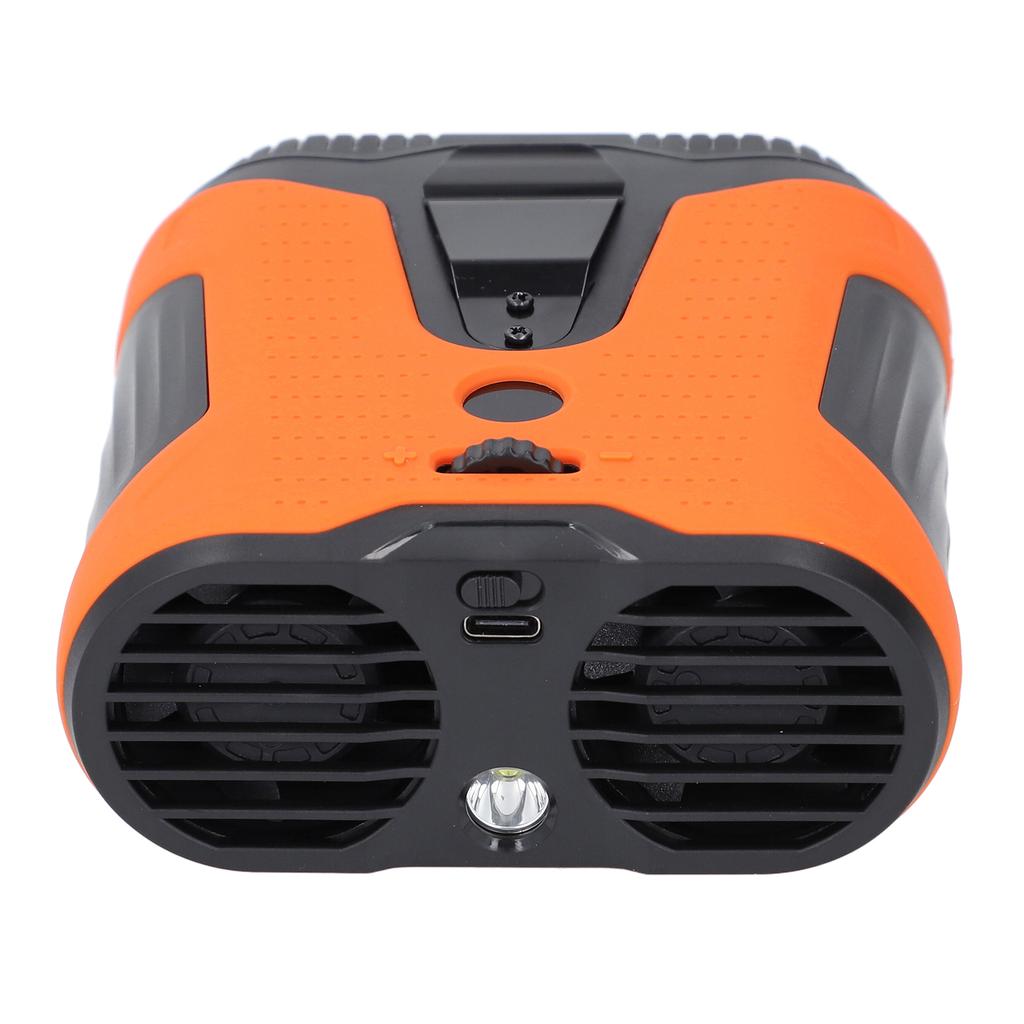 Поясной вентилятор, время работы 16 часов, аккумулятор 10000 мАч, ЖК-дисплей, носимый персональный вентилятор с зажимом, фонариком и