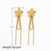 Joolim 18K Gold Plated  Waterproof Fashion Elegant Sweety Flower Tassel Chain Hoop Earring Stainless Steel Jewelry