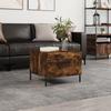 VidaXL Coffee Table Smoked Oak 50x50x40 Cm Engineered Wood 829422