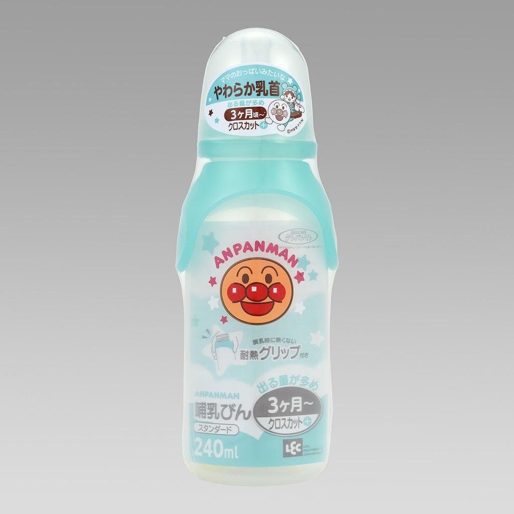 Leck Anpanman Baby Bottle Standard 240ml (Cross Cut) 3 months~