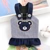 Breathable Pet Strap Denim Skirt Soft Dog Vest Harness Fashion Pet Bear Stripe Dress  Spring