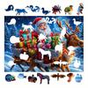 1 Набор Рождественский Деревянный Пазл Зимний Праздник Санта Клаус Олень Упряжка Пазл Развивающая Игрушка Украшение для Дома