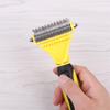 Pets Stainless Steel Grooming Brush Two-Sided Shedding and Dematting Undercoat Rake Comb for Dog Cat Remove Knots Tangles Easily