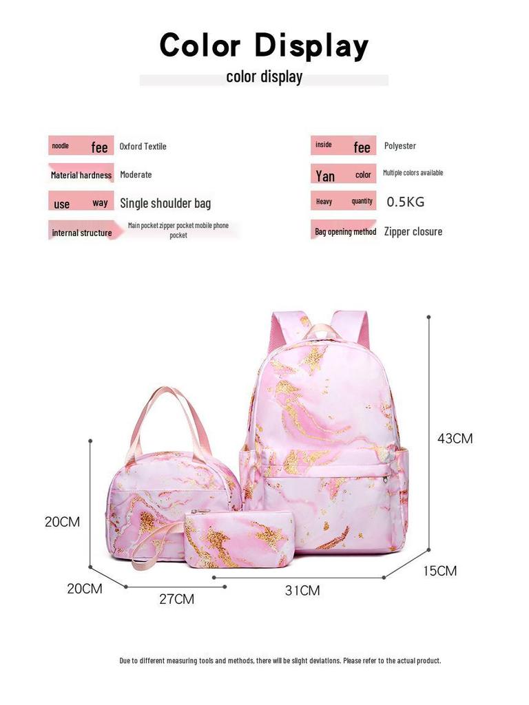 Набор KPOP Demon Hunter Girl Group: рюкзак, сумка для обеда и пенал — школьная сумка и ланч-бокс в стиле аниме.