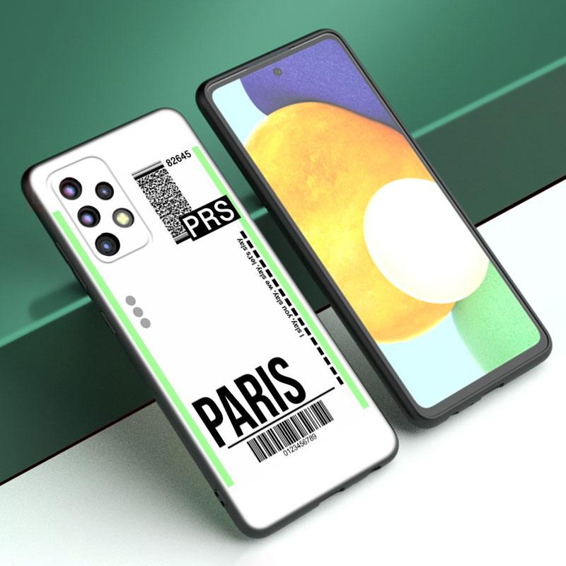 Наклейка на проездной билет Париж Чехол для телефона для Samsung A21 A30 A50 A52 S A13 A22 A23 A32 A53 A73 5G A11 A12 A31 A33 A51 A70 A71 A72