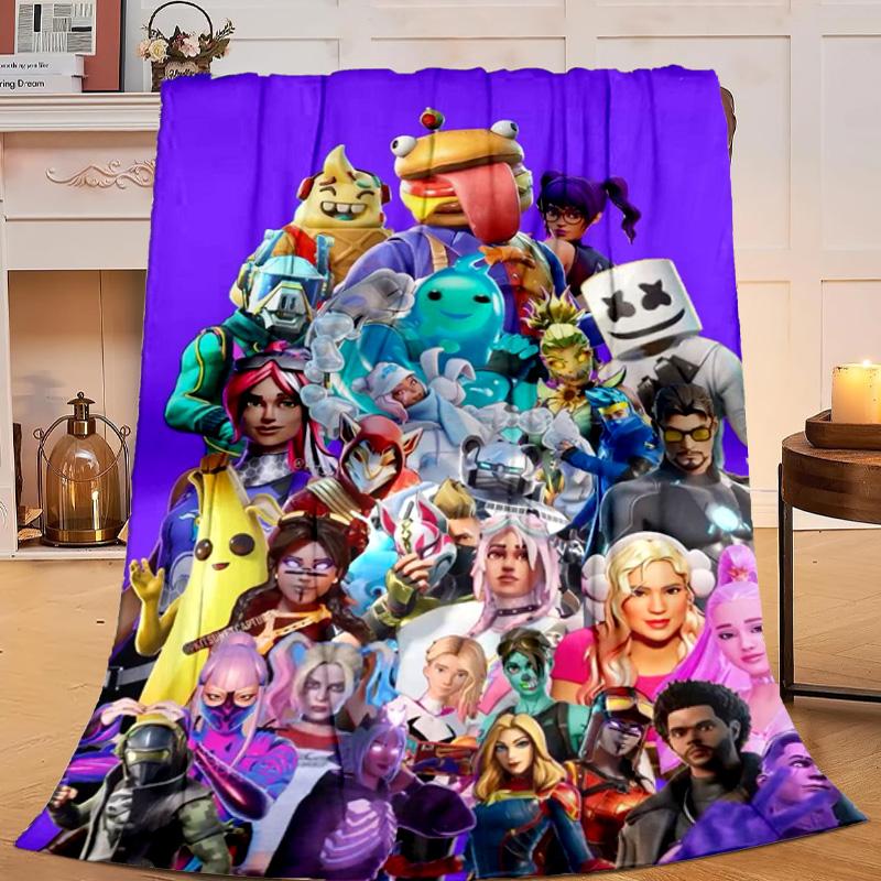 1PC Game Marshmello Dance Flannel Blanket Gift, Suitable for Both Men And Women, Soft Ideal for Beds And Sofa, Birthday Or Christmas Gift