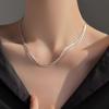 Silver Snake Bone Clavicle Necklace: Multi-layer Small & Shiny, Simple Niche Design, Cool Summer Style