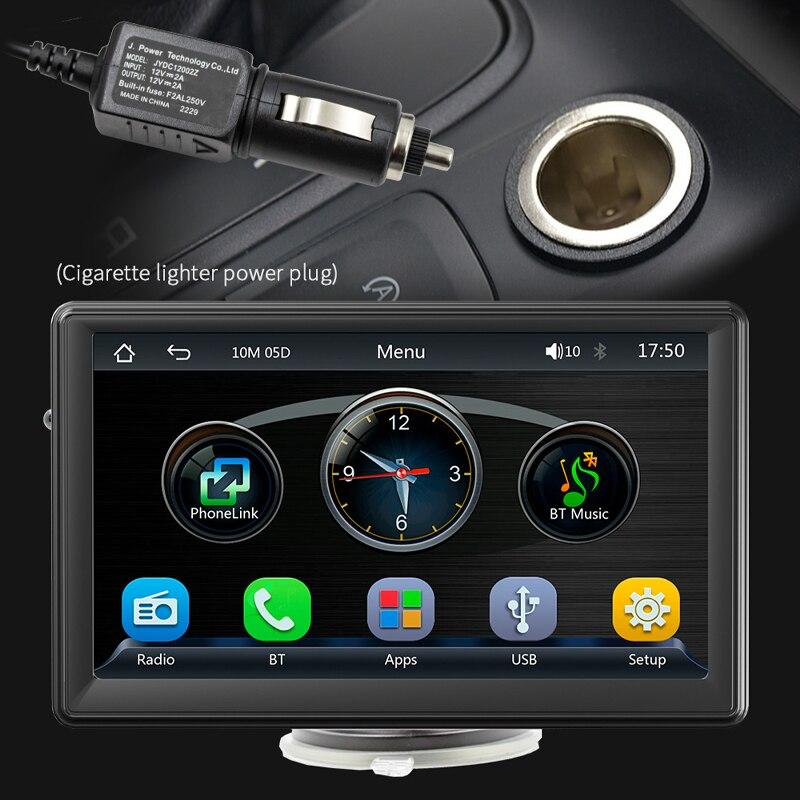 7-дюймовый портативный беспроводной Carplay Android авто радио автомобильный мультимедийный плеер 1080P IPS монитор сенсорный экран Mp5 радио Bluetooth B500W