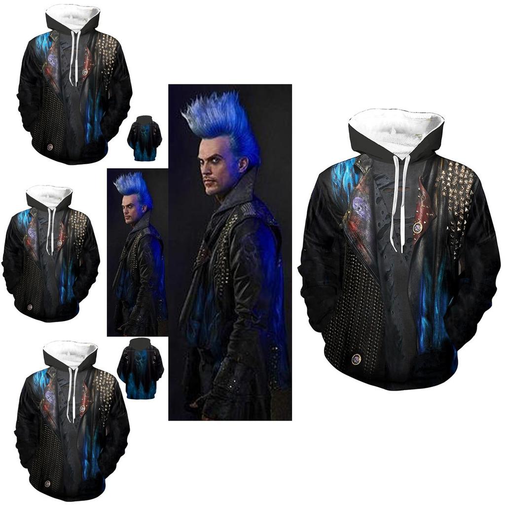 Luxuriously Soft Descendants 3 Hades Hoodie Cosplay Costume For Unisex Comfort