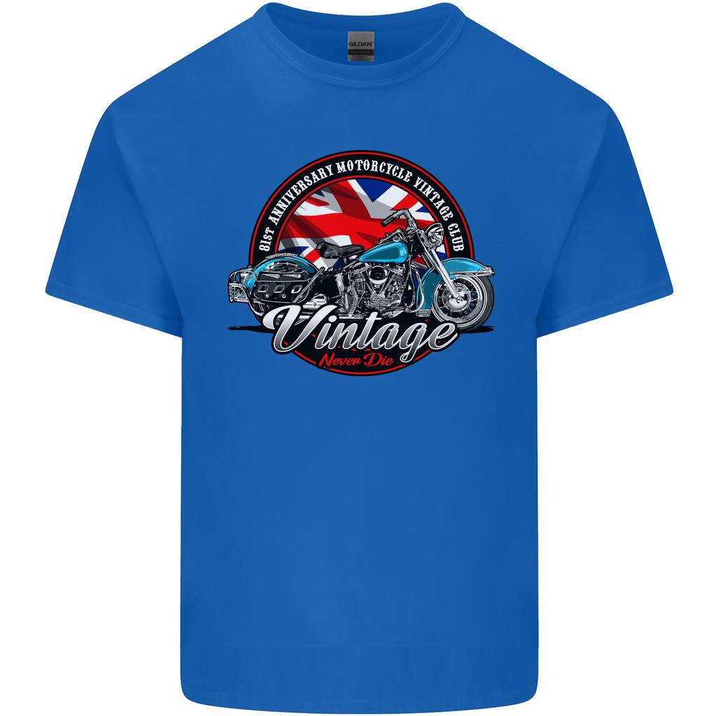 British Motorcycle Union Jack Flag Biker Chopper Unisexs Light Cotton TShirt
